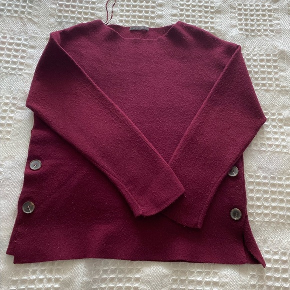 Suzan Shier Women’s Sweater Tunic Wine Color Size L - Picture 2 of 8